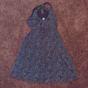 Converse one star blue floral paisley midi dress